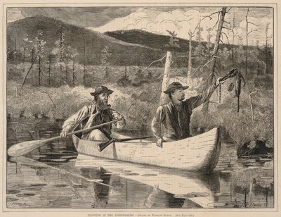 Trapping in the Adirondacks, tiré de Every Saturday : An Ilustrated Journal of Choice Reading, 24 décembre 1870 - Winslow Homer