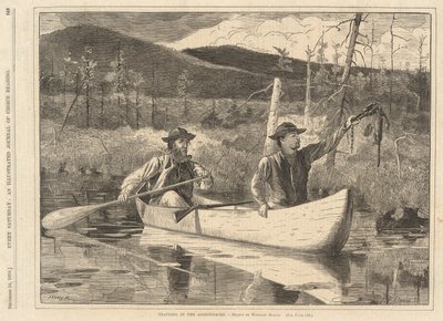 Piégeage dans les Adirondacks, de Every Saturday, 24 décembre 1870 - Winslow Homer