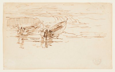 Deux doris en cours de lancement, Angleterre - Winslow Homer