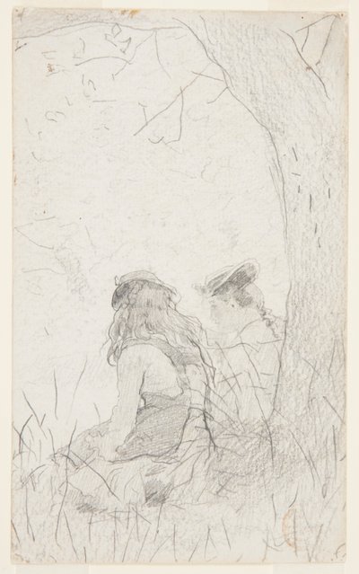 Deux filles assises sur une berge - Winslow Homer