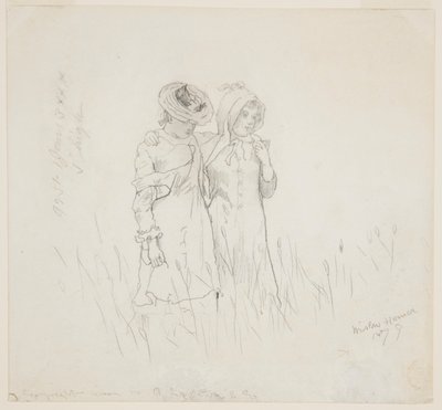 Deux filles dans un champ - Winslow Homer