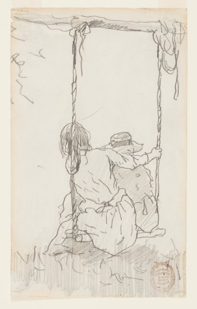 Deux filles sur une balançoire - Winslow Homer