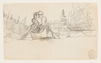 Deux hommes en canoë - Winslow Homer