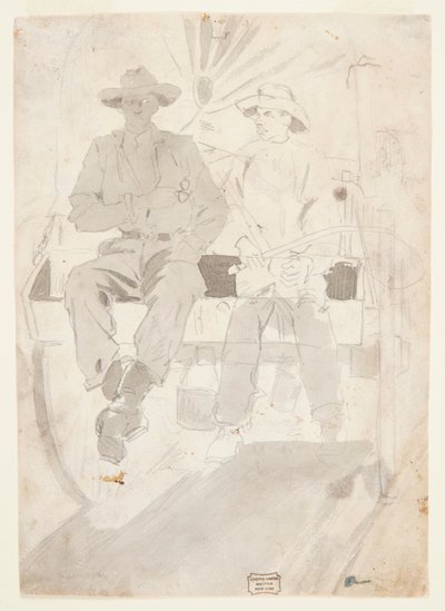 Deux hommes dans un chariot militaire - Winslow Homer
