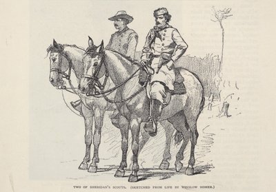 Deux des scouts de Sheridan, extrait du Century Magazine, novembre 1887 - Winslow Homer