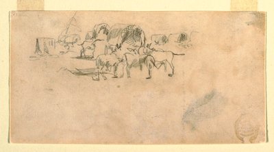 Convoi de chariots au camp - Winslow Homer