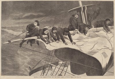 Hiver en mer - Réduire la voile au large de la côte - Winslow Homer
