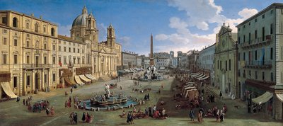 La Piazza Navona à Rome, 1699 - Wittel