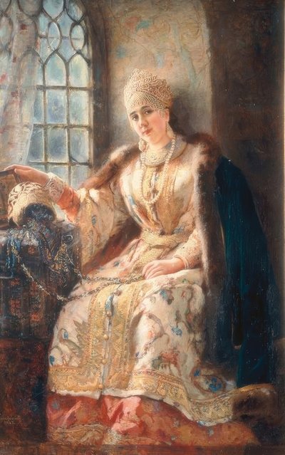 Boyard à la fenêtre - Wladimir Jegorowitsch Makowski