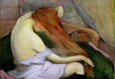 Femme se peignant les cheveux, 1897 - Wladislaw Slewinski