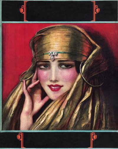 Beauté exotique dans un voile doré - Wladislaw Theodore Benda