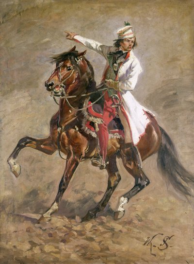 Général Tadeusz Kosciuszko (1746-1817) à cheval, esquisse pour 