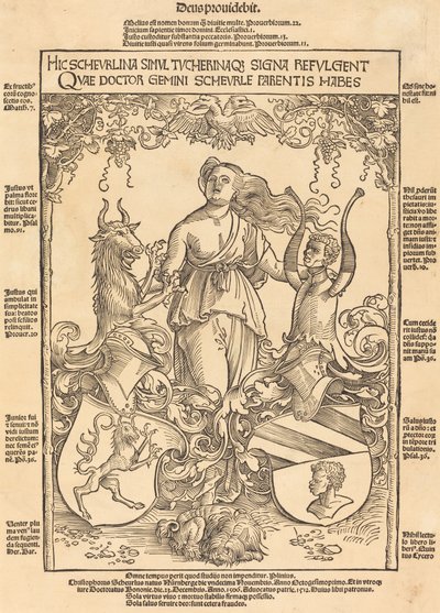 Blason des familles Scheurl et Tucher - Wolf Traut