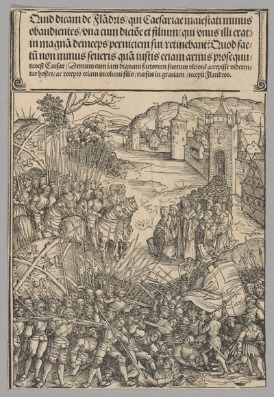 Rébellion Flamande, plaque 7 de Scènes Historiques de la Vie de l