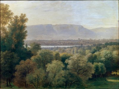 Vue sur le lac Léman et le Salève - Wolfgang Adam Töpffer