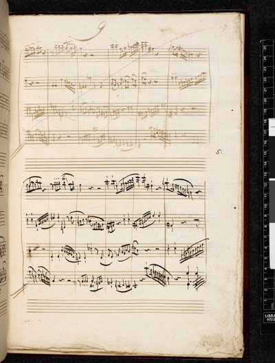 Adagio et fugue en do mineur, K. 546, Add. 28996, f.7r - Wolfgang Amadeus Mozart