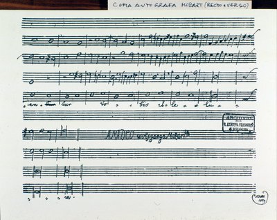 Page de partition de Querite primum regnum Dei de Mozart pour obtenir le titre d