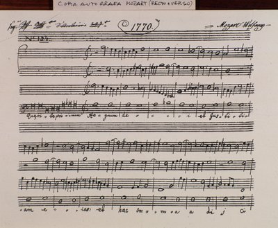 Page de partition pour Querite primum regnum Dei par Mozart pour obtenir le titre d