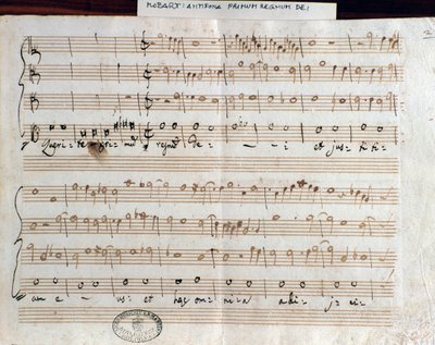 Page de partition de Querite primum regnum Dei de Mozart pour obtenir le titre d