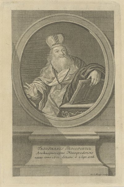 Portrait du poète Théophane Prokopovitch - Wolfgang Christoph Mayr
