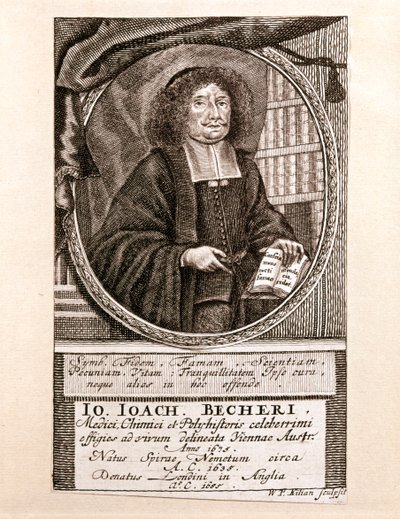 Portrait de Johann Joachim Becher (gravure) - Wolfgang Philipp Kilian