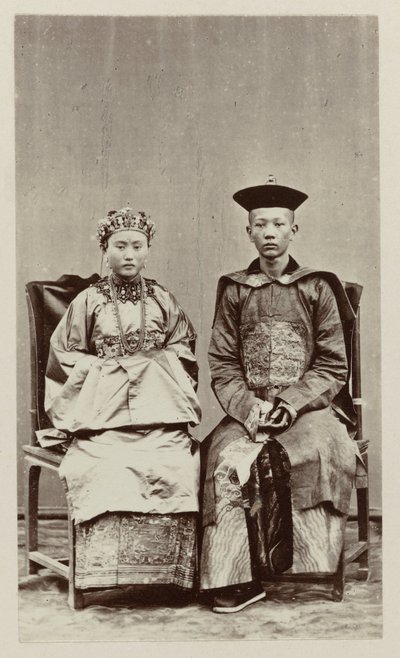 Couple de mariés chinois de Ternate - Woodbury and Page