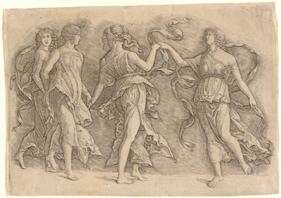 Quatre muses dansantes - Workshop of Andrea Mantegna
