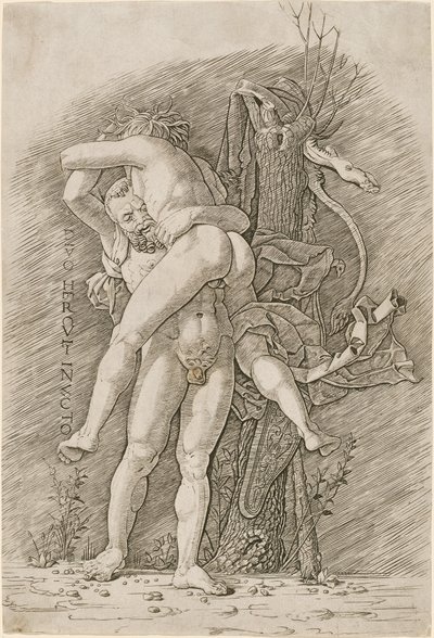 Hercule et Antée - Workshop of Andrea Mantegna