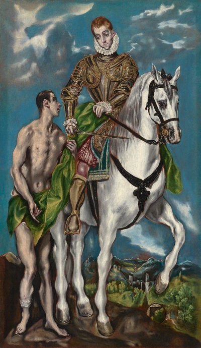 Saint Martin et le Mendiant - Workshop of El Greco