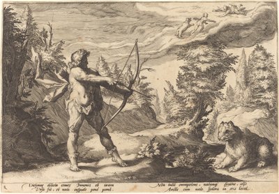 Arcas se préparant à tuer sa mère - Workshop of Hendrick Goltzius, after Hendrick Goltzius