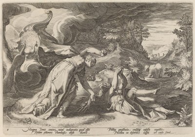 Junon transformant Callisto en ours - Workshop of Hendrick Goltzius, after Hendrick Goltzius