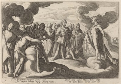 Jupiter et les dieux demandant à Hélios de reprendre le contrôle du char - Workshop of Hendrick Goltzius, after Hendrick Goltzius