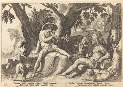 Mercure endormant Argus - Workshop of Hendrick Goltzius, after Hendrick Goltzius