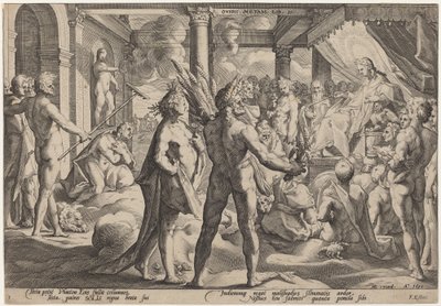 Phaéton demandant le char - Workshop of Hendrick Goltzius, after Hendrick Goltzius