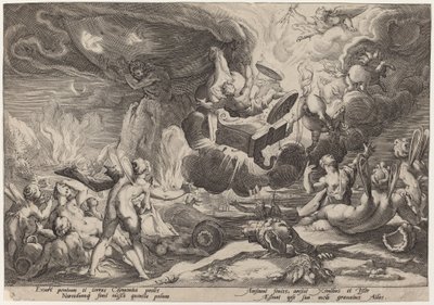 La chute de Phaéton - Workshop of Hendrick Goltzius, after Hendrick Goltzius