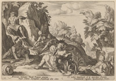 Le dieu fleuve Pénée entouré d