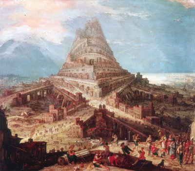 La construction de la tour de Babel, 16ème siècle - Workshop of Hendrik van Cleve III