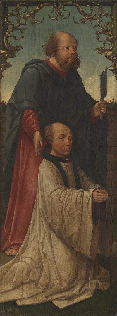 Saint Matthias ( ) et un donateur (recto) ; Saint André (verso) - Workshop of Jacob Cornelisz. van Oostsanen