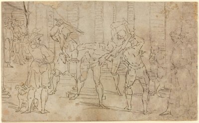 Flagellation du Christ - Workshop of Luca Cambiaso
