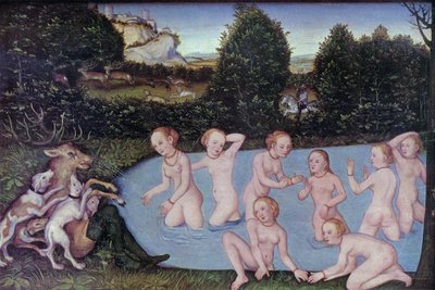 Allemand : Diana und Aktäon Diana et Actaeon - workshop of Lucas Cranach the Elder