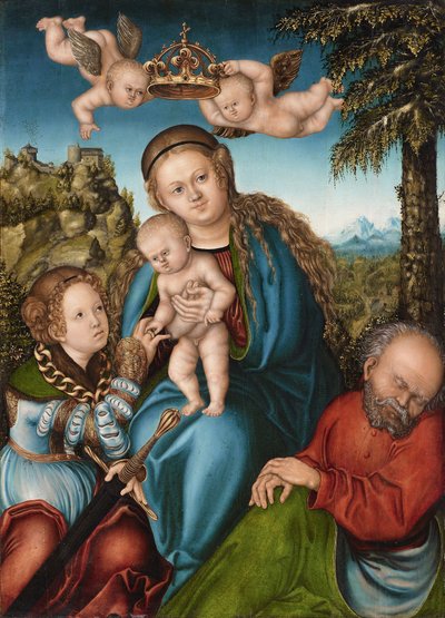 Le mariage mystique de Sainte Catherine - workshop of Lucas Cranach the Elder