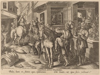 Staphae, Sive Stapedes (Étriers, ou Repose-pieds) - Workshop of Philip Galle after Jan van der Straet
