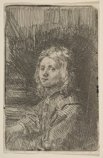 Jeune homme, mi-longueur, 1620-69 - Workshop of Rembrandt