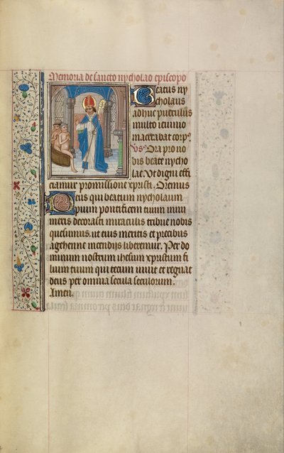 Saint Nicolas sauvant trois jeunes d