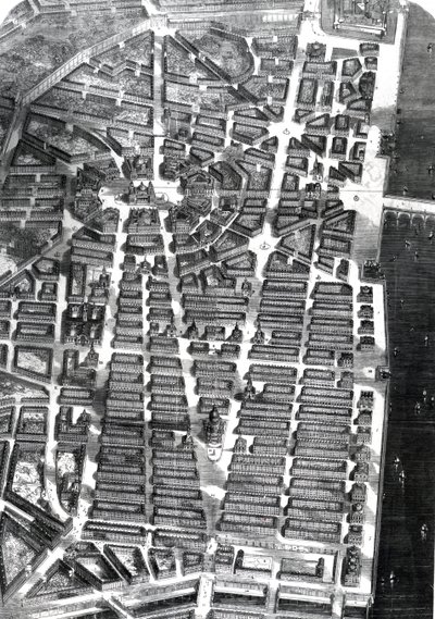 Une vision de la ville de Londres, construite selon le plan laissé par Sir Christopher Wren, dessinée sous la direction de M. Godwin, publiée dans 
