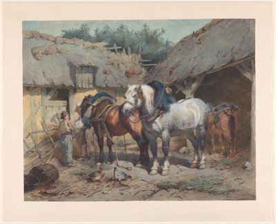 Chevaux près d