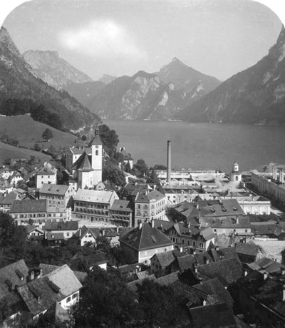 Ebensee et le lac Traun, Salzkammergut, Autriche, c1900s - Wurthle and Sons