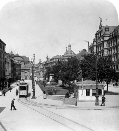 Promenadeplatz à Munich, Allemagne, vers 1900 - Wurthle and Sons