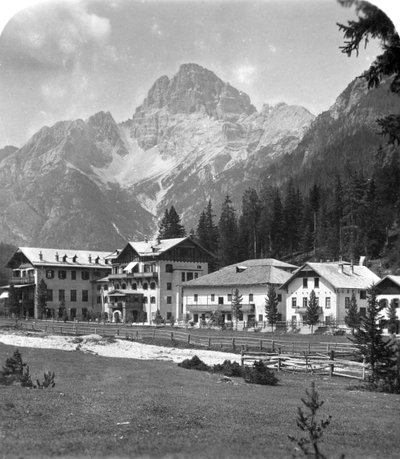 Schluderbach et col de Croda Croda Rosa, Tyrol, Autriche, vers 1900s - Wurthle and Sons