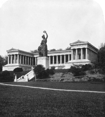 La Ruhmeshalle et la statue de la Bavière, Munich, Allemagne, vers 1900 - Wurthle and Sons